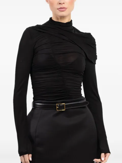 Magda Butrym draped ruched top Black 261925BLACK