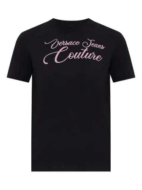 Versace Jeans Couture cotton T-shirt Black 79HAHT05CJ03T899