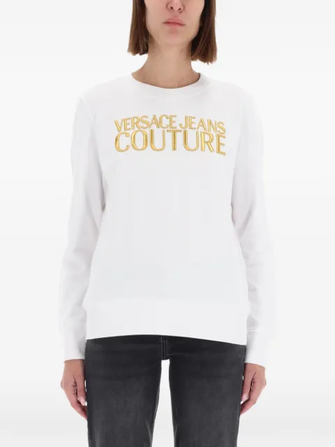 Versace Jeans Couture logo-embroidered sweatshirt White 79HAIT06CF01T