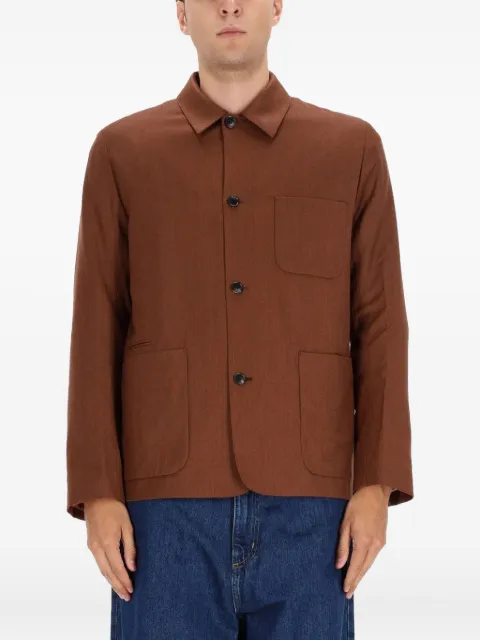 Paul Smith patch-pocket jacket Brown M1R017XT0010968