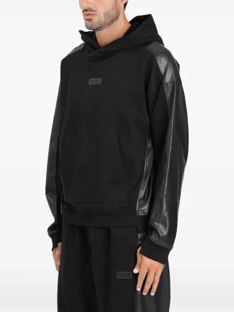 Versace Jeans Couture logo-patch hoodie Black 79GAI311