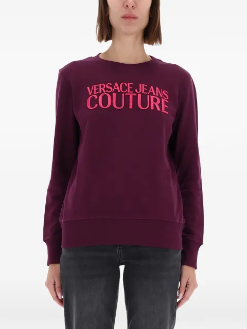 Versace Jeans Couture logo-embroidered sweater Red 79HAIT06CF01T317