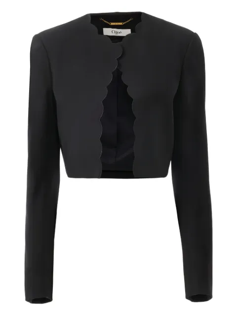 Chloé Spencer cropped cardigan Black CH26SVE2104200