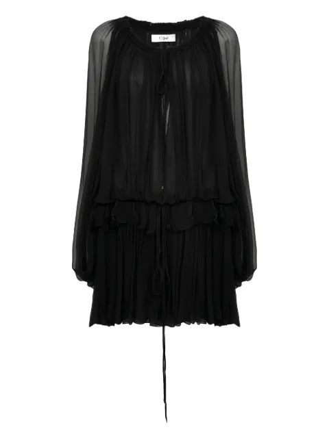 Chloé long-sleeved mini dress Black CH26SRO02001
