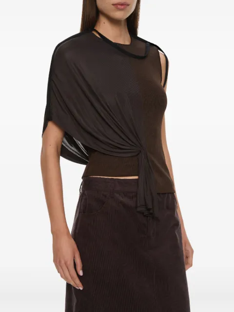 Christopher Esber Collision draped top Brown 25031788ESPRESSO