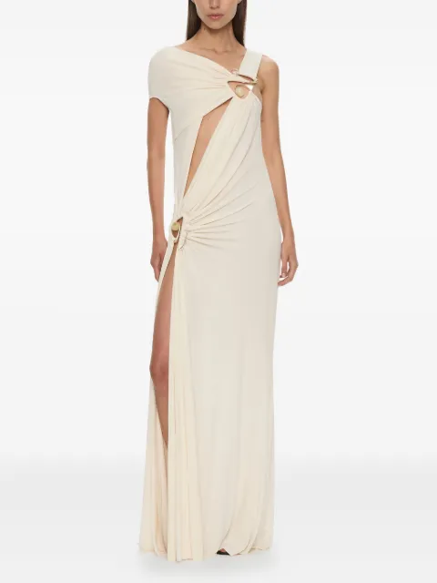 Christopher Esber Veer spiral crystal draped maxi dress Neutrals 25033800MILK