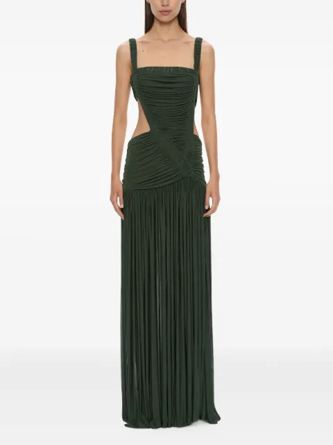 Christopher Esber Orion Separation cut-out ruched gown Green 25043983BOTTLEGREEN