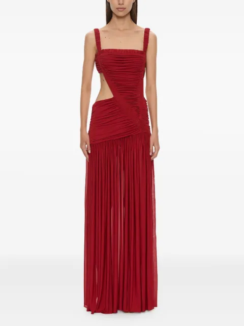 Christopher Esber Orion Separation cut-out ruched gown Red 25043983CRANBERRY