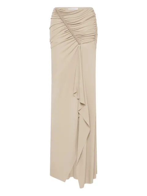Christopher Esber Shibari ruched maxi skirt Neutrals 25034792SAND