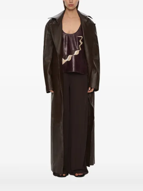 Christopher Esber Calais leather coat Brown 25036070ESPRESSO