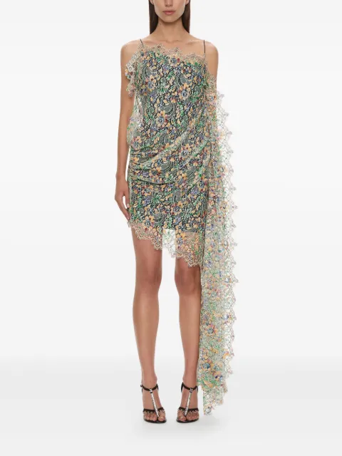 Christopher Esber draped lace mini dress Green 25043885HONEYMULTI