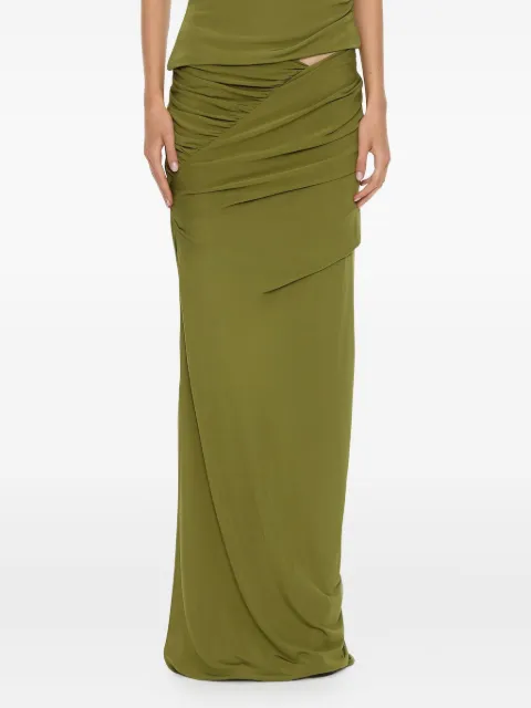 Christopher Esber Christo draped jersey maxi skirt Green 25034795LIZARD