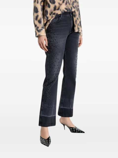 Gaëlle Paris Appliqué slim boy trousers Black GAABW07906