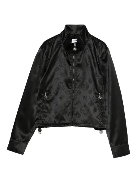 Casablanca logo-pattern bomber jacket Black WAW25JK432