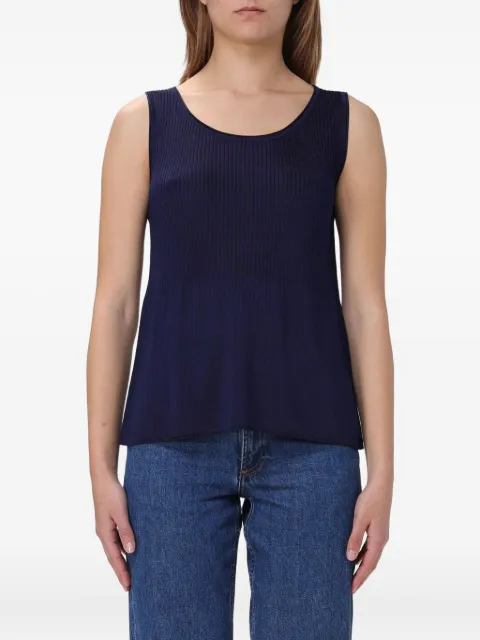 A.P.C. Calista ribbed tank top Blue VIAKTF07034