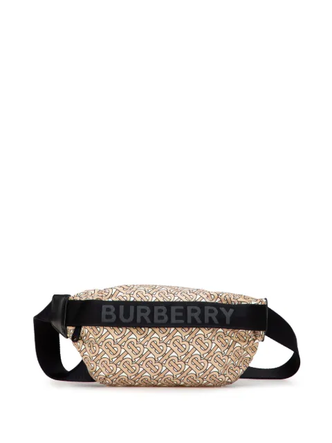 Burberry Pre-Owned 2018-2023 TB Monogram Nylon Sonny belt bag Brown CI07PMACWQT97S1V