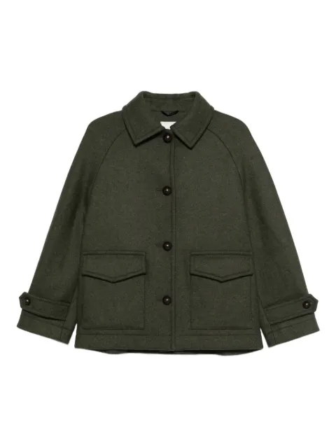 Circolo 1901 button-down flap-pocket coat Green FD3796
