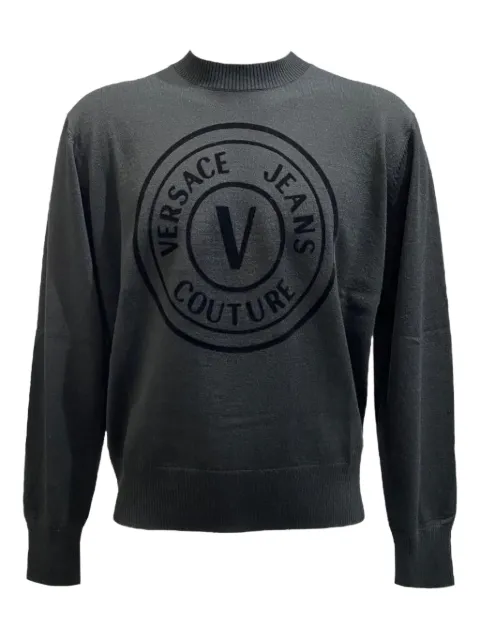 Versace Jeans Couture graphic-print sweater Black 79GAFM15CMN06899