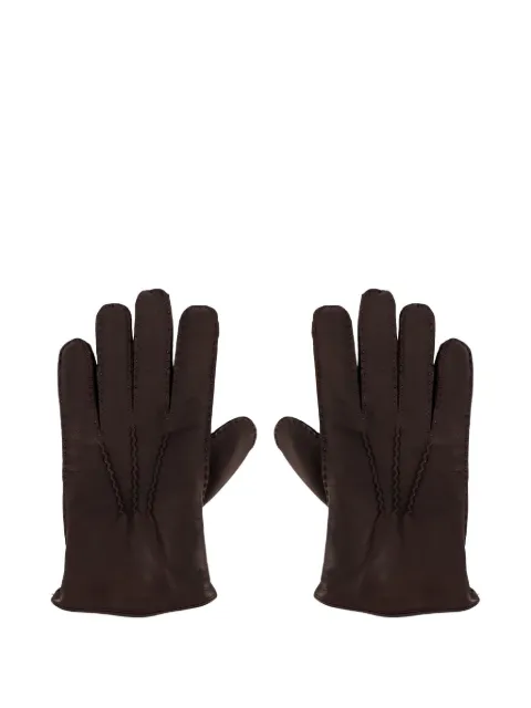 Orciani stitched gloves Brown GU0110NFK