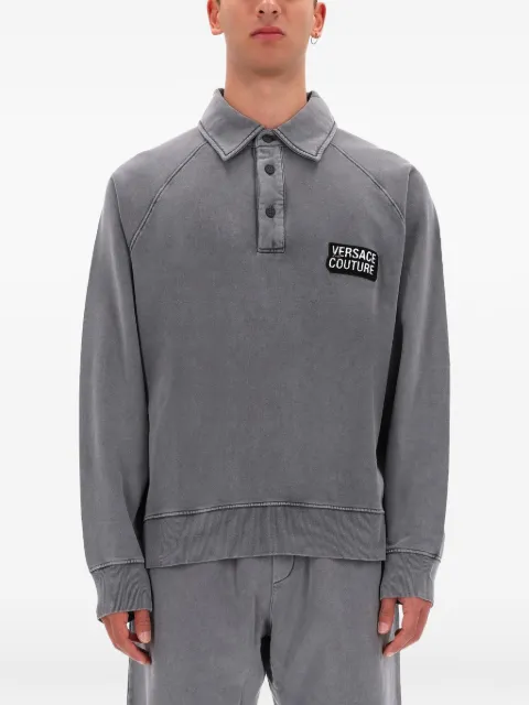 Versace Jeans Couture long-sleeve polo shirt Grey 79GAIE00CF00E