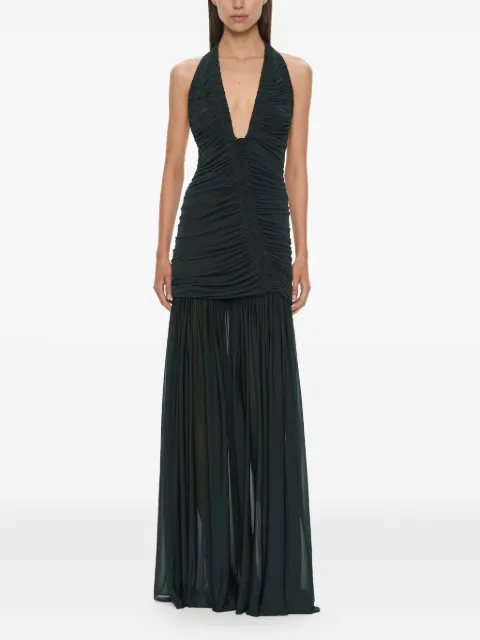Christopher Esber Orion ruched gown Green 24043345
