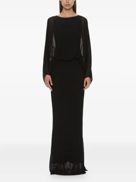 Christopher Esber lattice-lace silk maxi dress Black 25033094