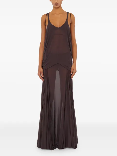 Christopher Esber Solea Suspension macrame tank maxi dress Brown 25043817