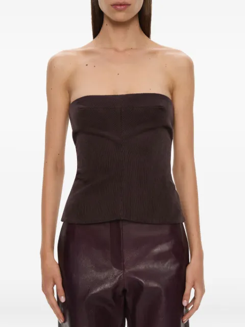 Christopher Esber corduroy sculptured bustier Red 25041922MALBEC