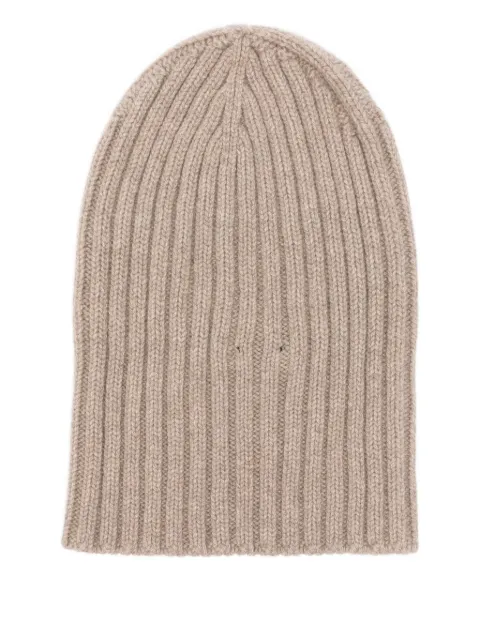 Cenere GB ribbed beanie hat Neutrals A1250TF127