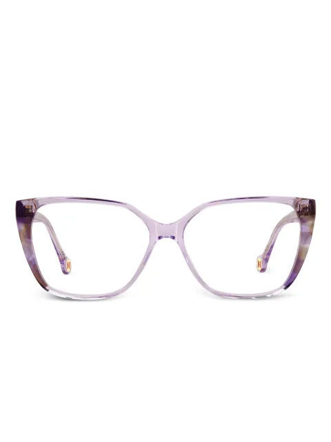 Carolina Herrera cat-eye patterned-frame glasses Purple HER0341