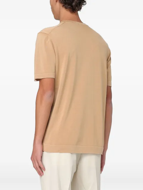 Drumohr short-sleeve frosted T-shirt Neutrals D0GF100N