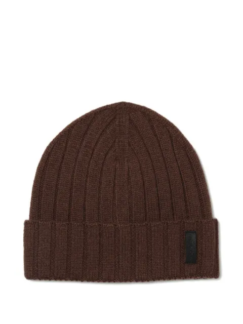 Emporio Armani ribbed beanie Brown EM003748AF19897