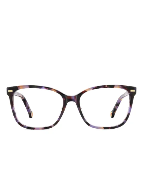 Carolina Herrera square-frame patterned glasses Brown HER0336G