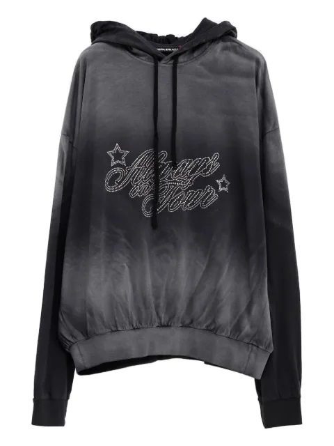 PEPA SALAZAR rhinestone-embellishment hoodie Black PSFW25ONTOURTSHIRT