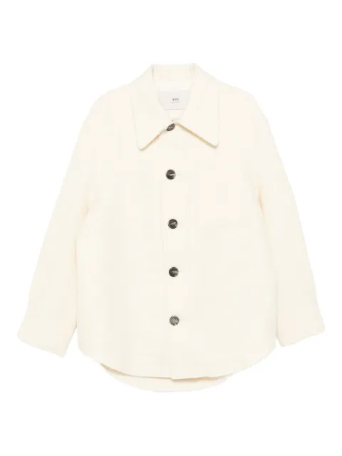 AMI Paris point-collar shirt jacket Neutrals UJK824WV0078185