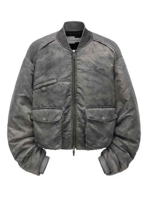 Feng Chen Wang flap-pocket zip-fastening logo-detailjacket Grey FUF20JK03G