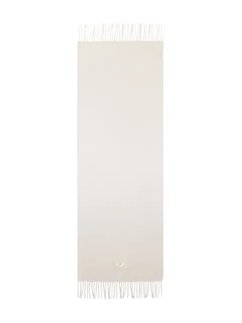 Diesel S-Imon-D-Long fringed scarf White A216790AKBL
