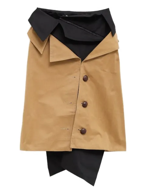 August Barron layered midi skirt Neutrals S02FW5