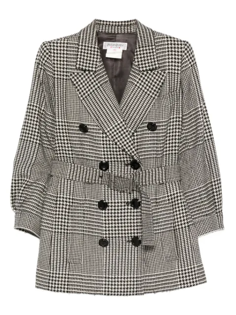 Saint Laurent Pre-Owned 1980s double-breasted belted jacket Black SL780GK