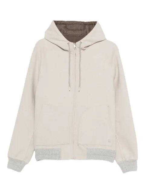 LIU JO zip-up hooded jacket Neutrals QF5124E1078