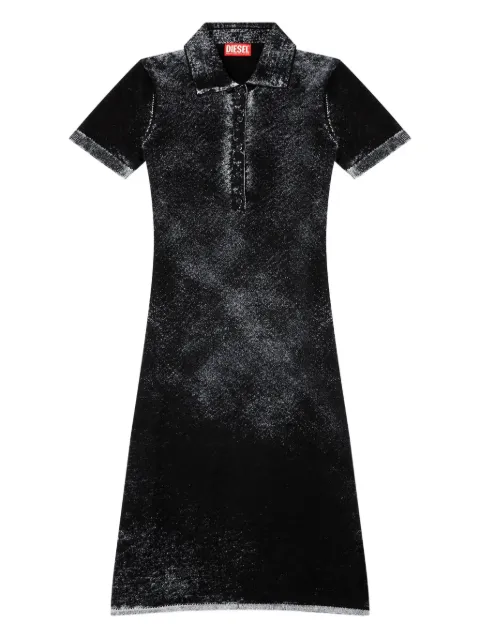 Diesel M-LOURENS embroidered polo dress Black A218350BKCB