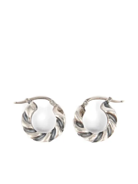 MM6 Maison Margiela burnished chain earrings Silver SM6VG0115P8884