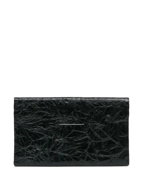 MM6 Maison Margiela single-stitch logo clutch bag Black SB5WF0015P8804