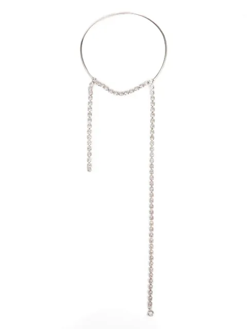 MM6 Maison Margiela rhinestone-pendant necklace Silver SM6UU0089P8857