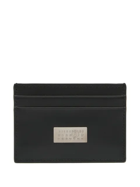 MM6 Maison Margiela logo plaque cardholder Black SA5UI0026P8873