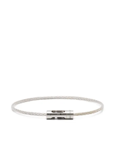 Le Gramme 8g punched cable bracelet Silver LGCARPEOBR05109