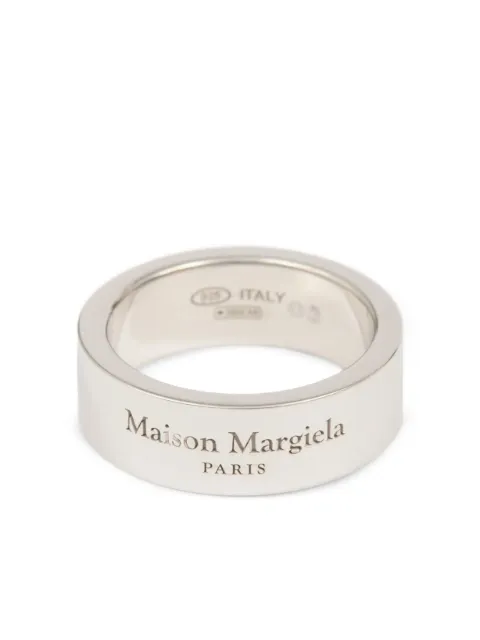 Maison Margiela logo-engraved ring Silver SM1UQ0124P8574