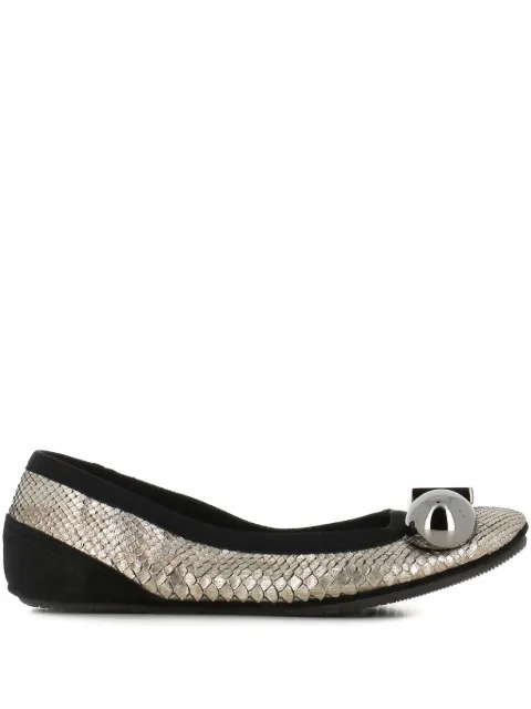 Dove Nuotano Gli Squali embellished ballet flats Silver BECKY