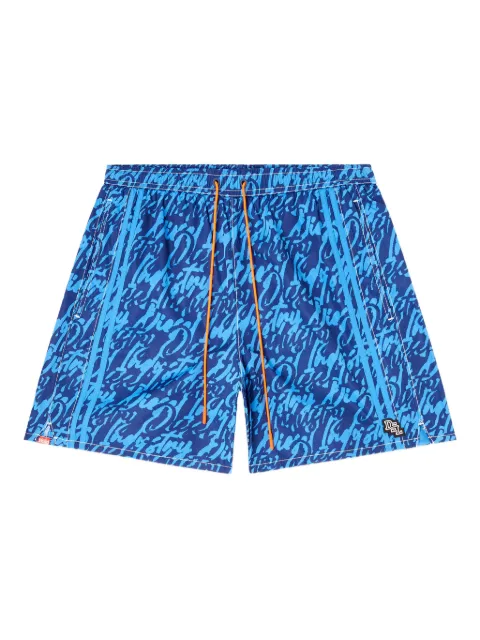 Diesel swim shorts with all-over logo print Blue A205260EGDN