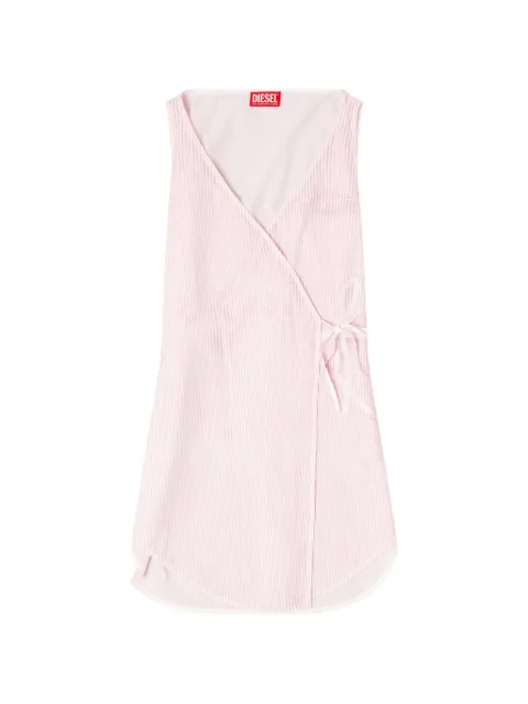 Diesel poplin mini dress with pinstripes Pink A212610QMBZ